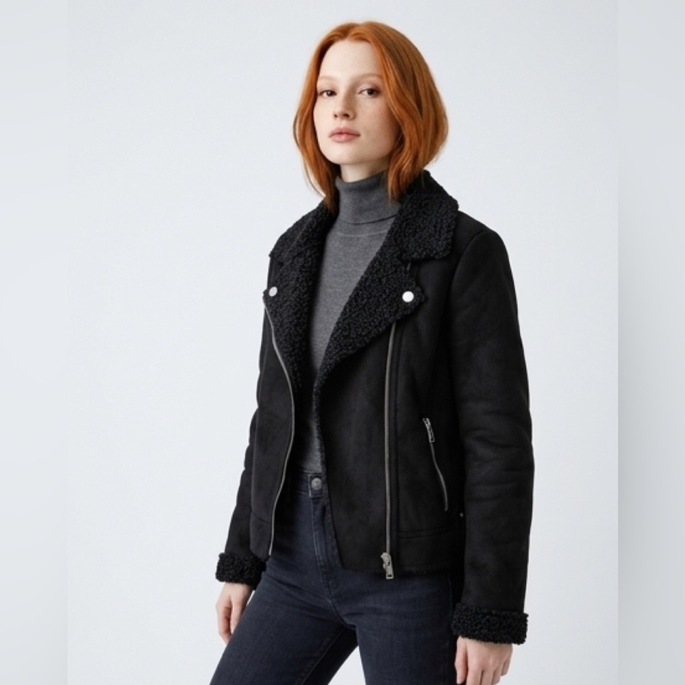 🆕 Maralyn & Me Faux Shearing Jacket Black XL